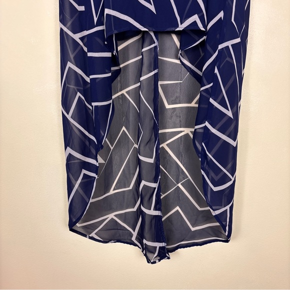 Lovely Day High Low Dress in Navy‎ and White - Picture 5 of 7